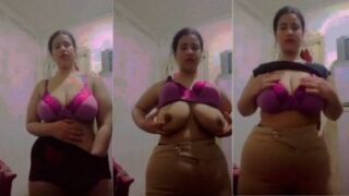Lady from Goa exposes her big boobs and fingers pussy – Uncensored MMS Clip