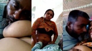 Pakistani sex MMS man sucks his wife’s big boobs
