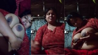 Her poor lady’s nude MMS shows her big boobs