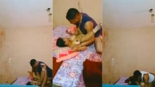 Threesome porn of a husband sharing his big-boob wife