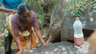 Village milf’s outdoor xxx MMS with a young pervert